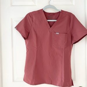 Figs Mauve Catarina Scrubs Small Top